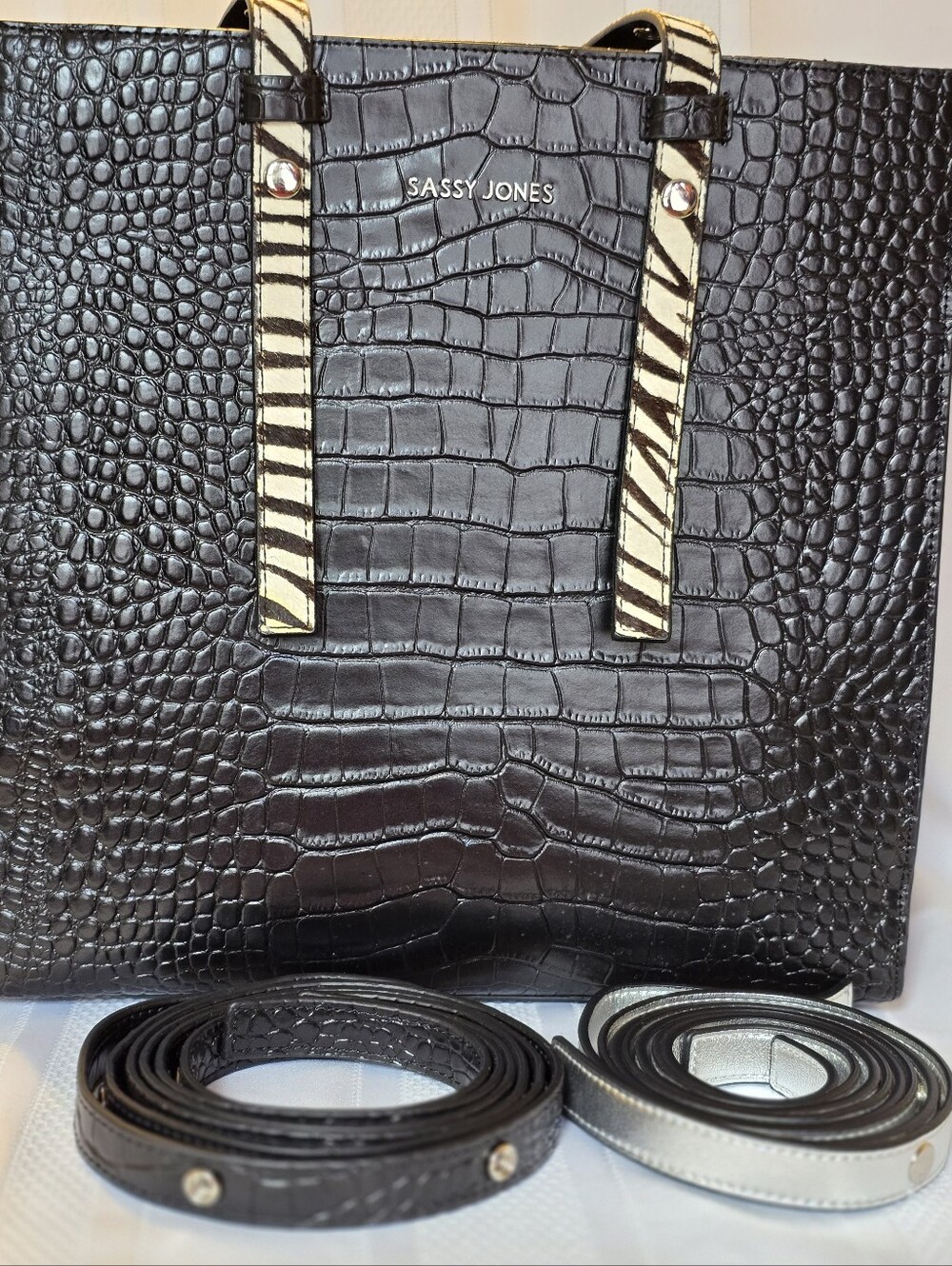 Sassy Jones Carmen Black Tote